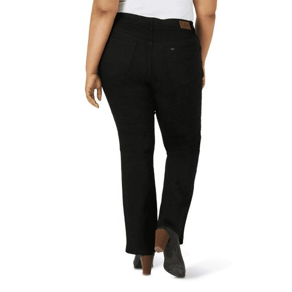 Lee Women's Plus Bootcut Jean, Size 18W, Black Wash, Mid-Rise, Stretch Denim - Picture 2 of 4